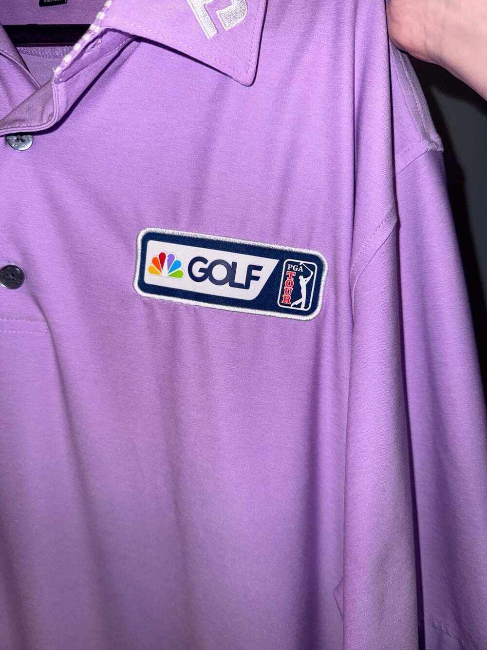 FootJoy Men's Size Large Purple NBC‎ Golf PGA Tour Performance Polo Shirt - Picture 2 of 4
